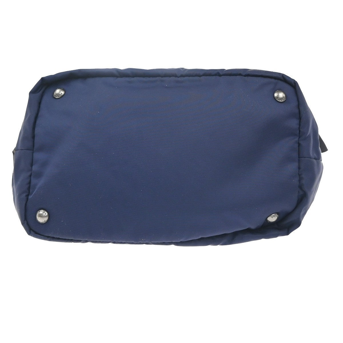 PRADA Tessuto Bicolor 2Way Shoulder Hand Bag Nylon Leather Black Blue 77KC624