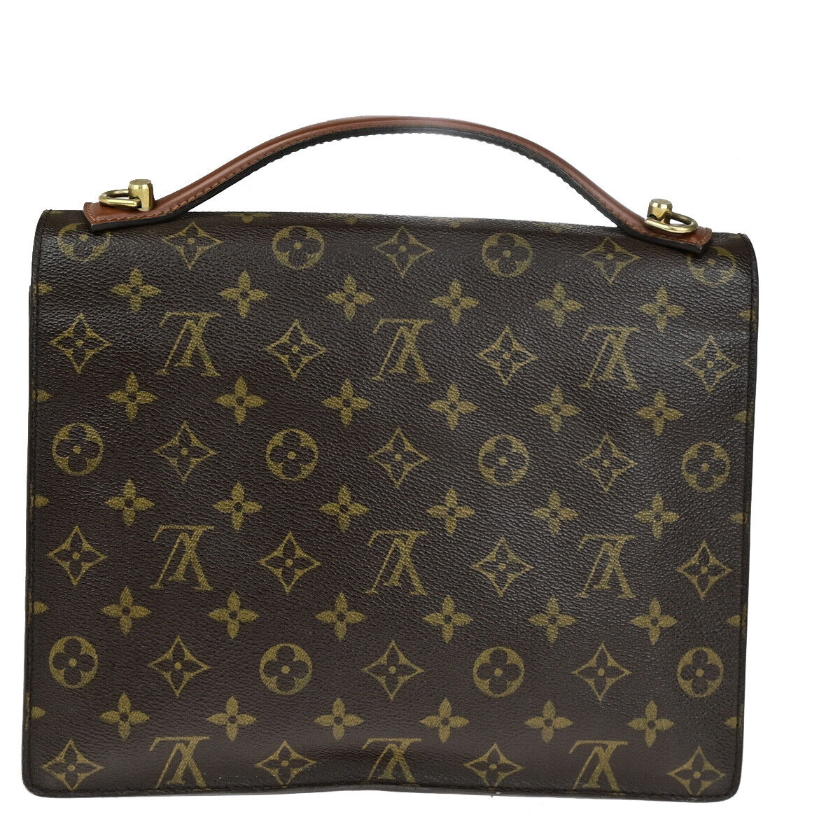 LOUIS VUITTON Monceau 28 Hand Bag Monogram Leather Brown M51185 70YG720