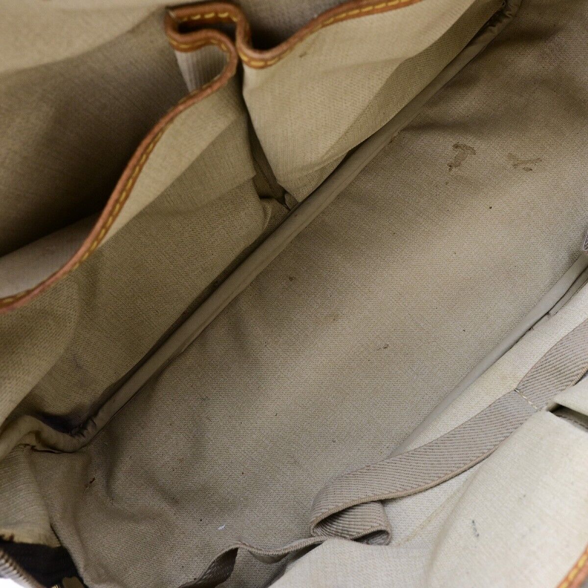 LOUIS VUITTON LV Logo Deauville Hand Bag Monogram Leather Brown M47270 67ED043