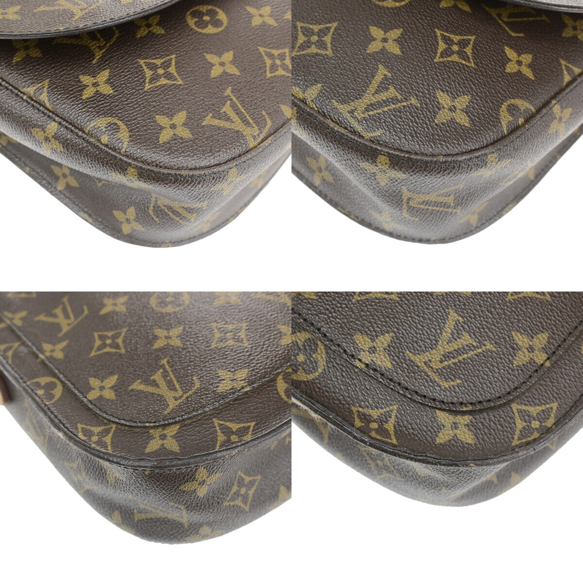 LOUIS VUITTON Saint Cloud GM Shoulder Bag Monogram Leather Brown M51242 30YF362