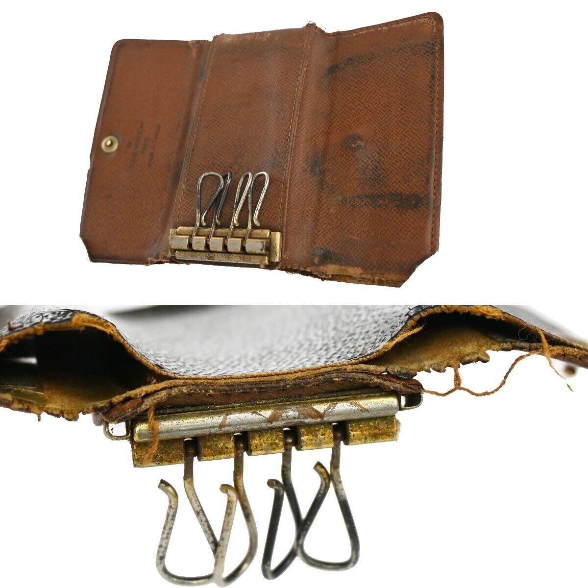 LOUIS VUITTON 6 Set Long Wallet Key Case Monogram Epi Taiga Leather 04GA631