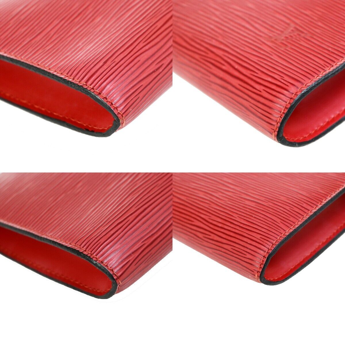 LOUIS VUITTON LV Pochette Accessoires Hand Bag Epi Leather Red M52947 32ED077