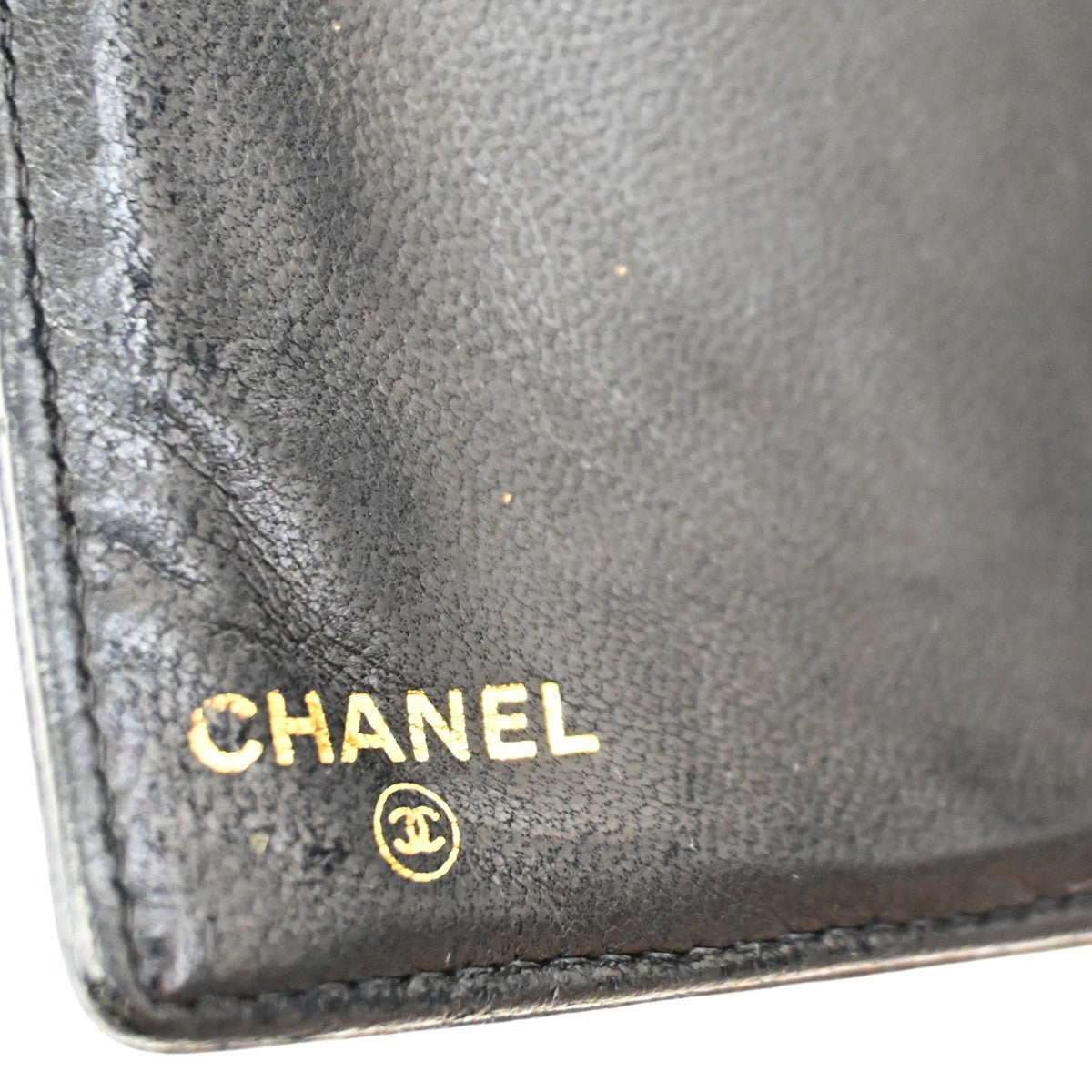 CHANEL CC Timeless Bifold Long Wallet Grained Leather Black GHW France 69KC691