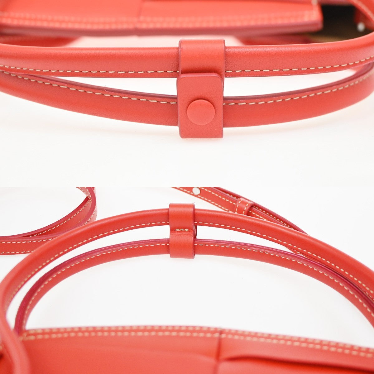 BOTTEGA VENETA Arco 2Way Shoulder Bag Hand Bag Suede Leather Red Italy 689RL773
