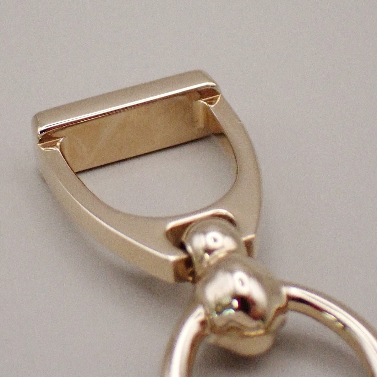 HERMES Logo Charms Etrier Twilly Ring Palladium Plated brass Italy 69RL133