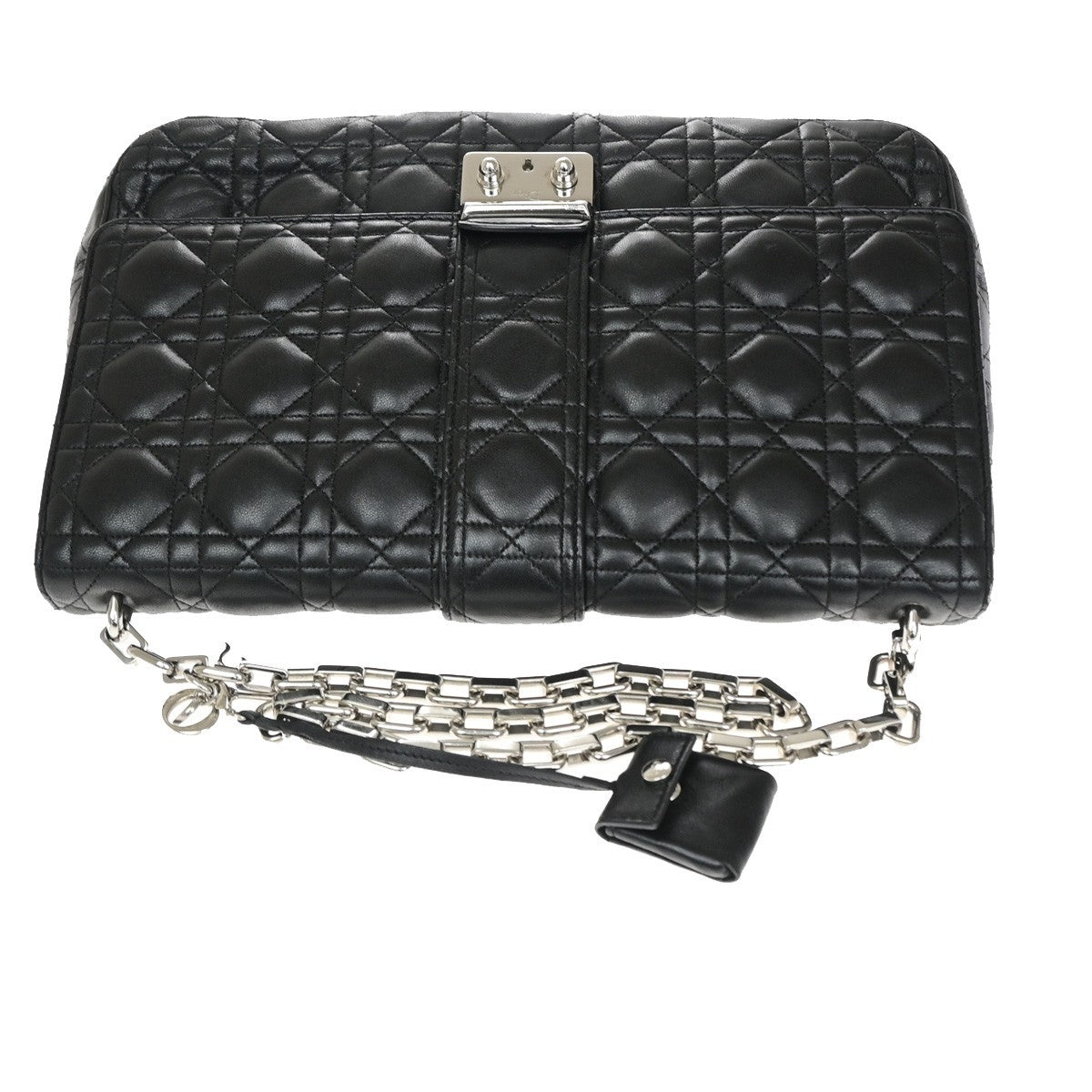 CHRISTIAN DIOR Miss Dior Chain Shoulder Bag Leather Black SHW 667RQ086