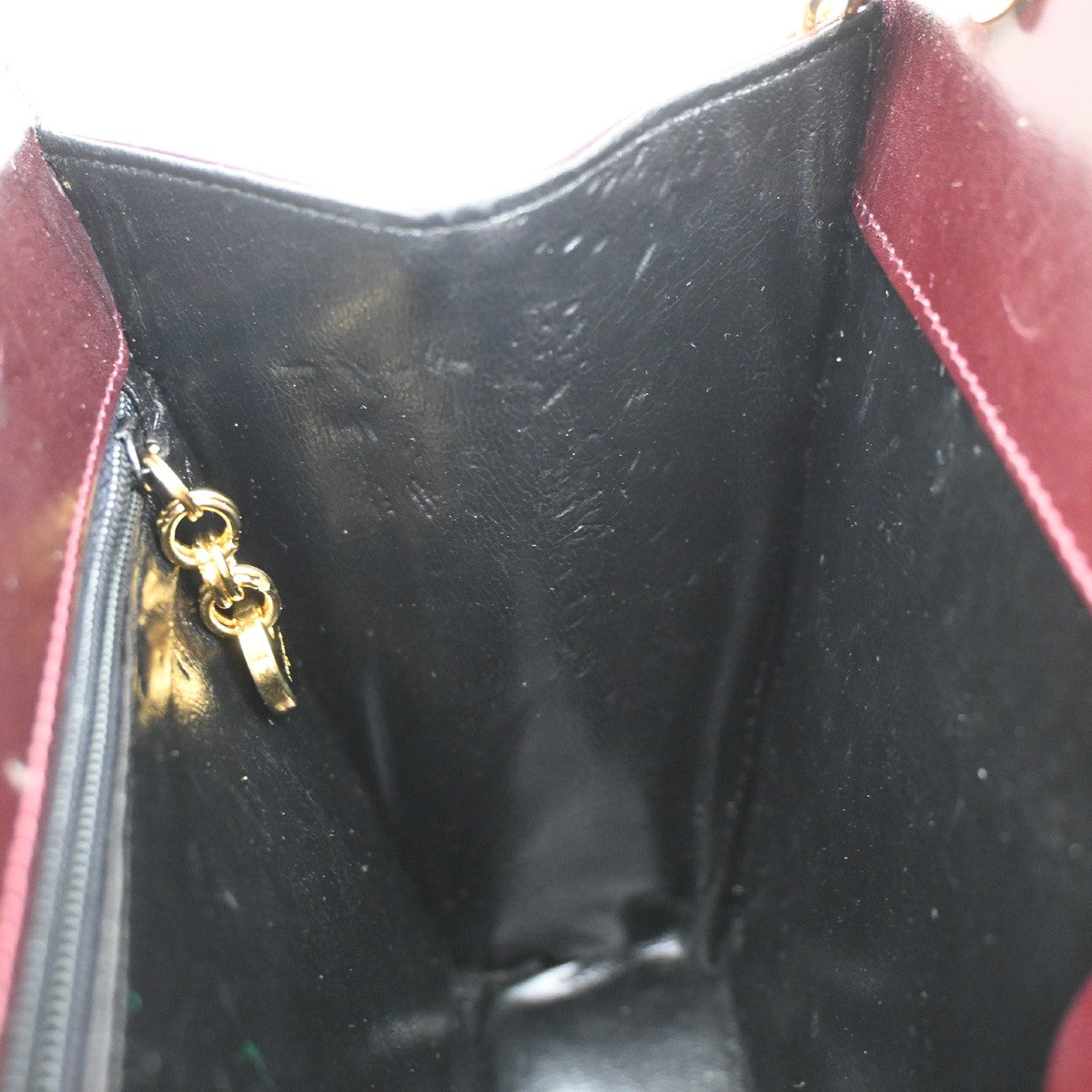 SALVATORE FERRAGAMO Gancini 2Way Chain Shoulder Clutch Bag Leather BY 39YH487