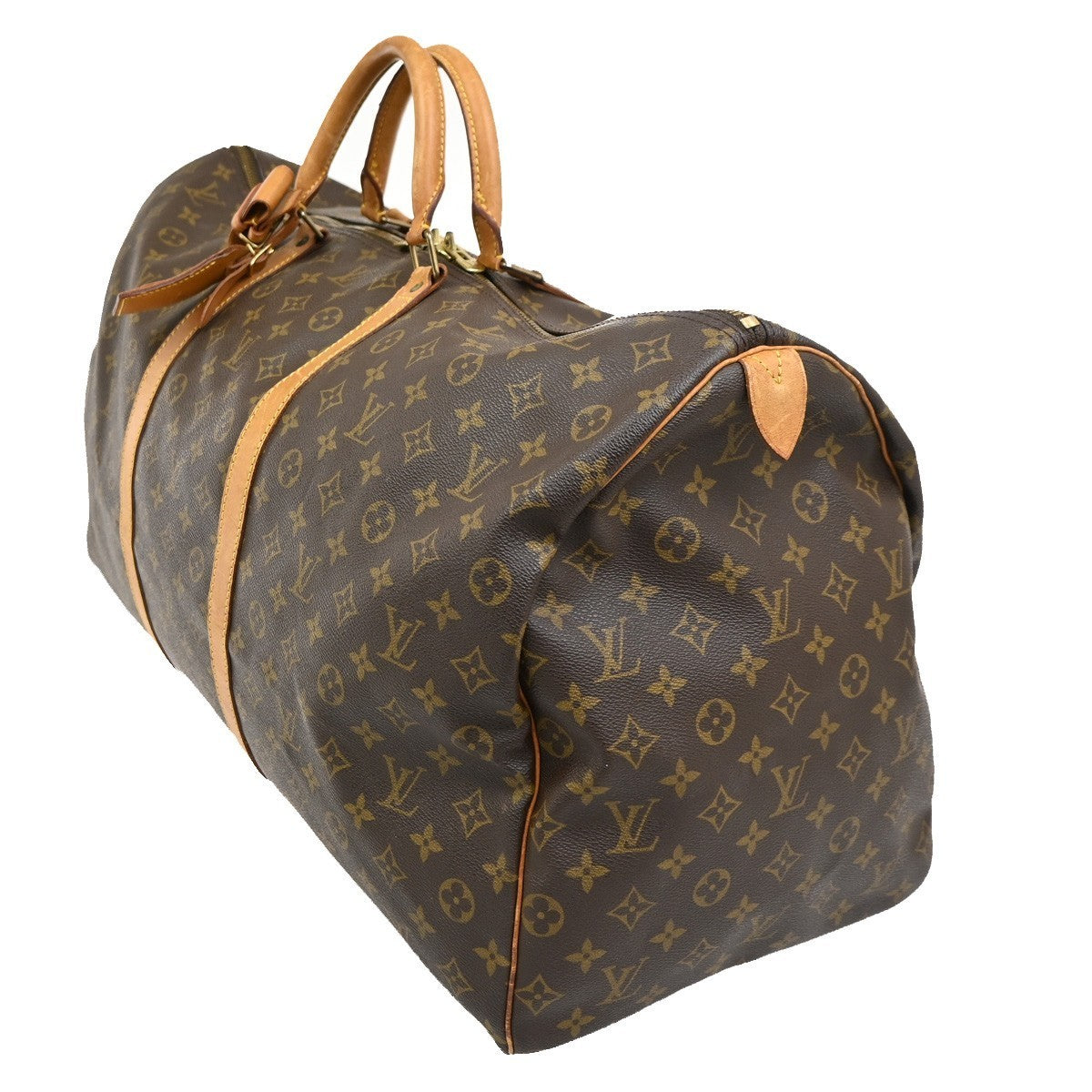 LOUIS VUITTON Keepall 60 Travel Hand Bag Monogram Leather Brown M41422 11TA351