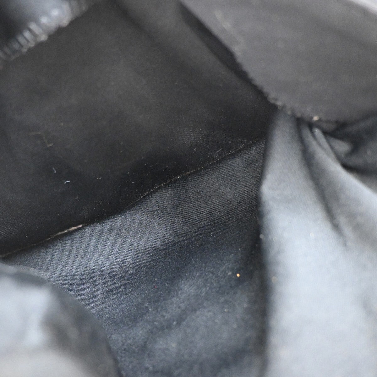 FENDI Logo Hand Bag Canvas Leather Black SHW Made in Italy 80EE527