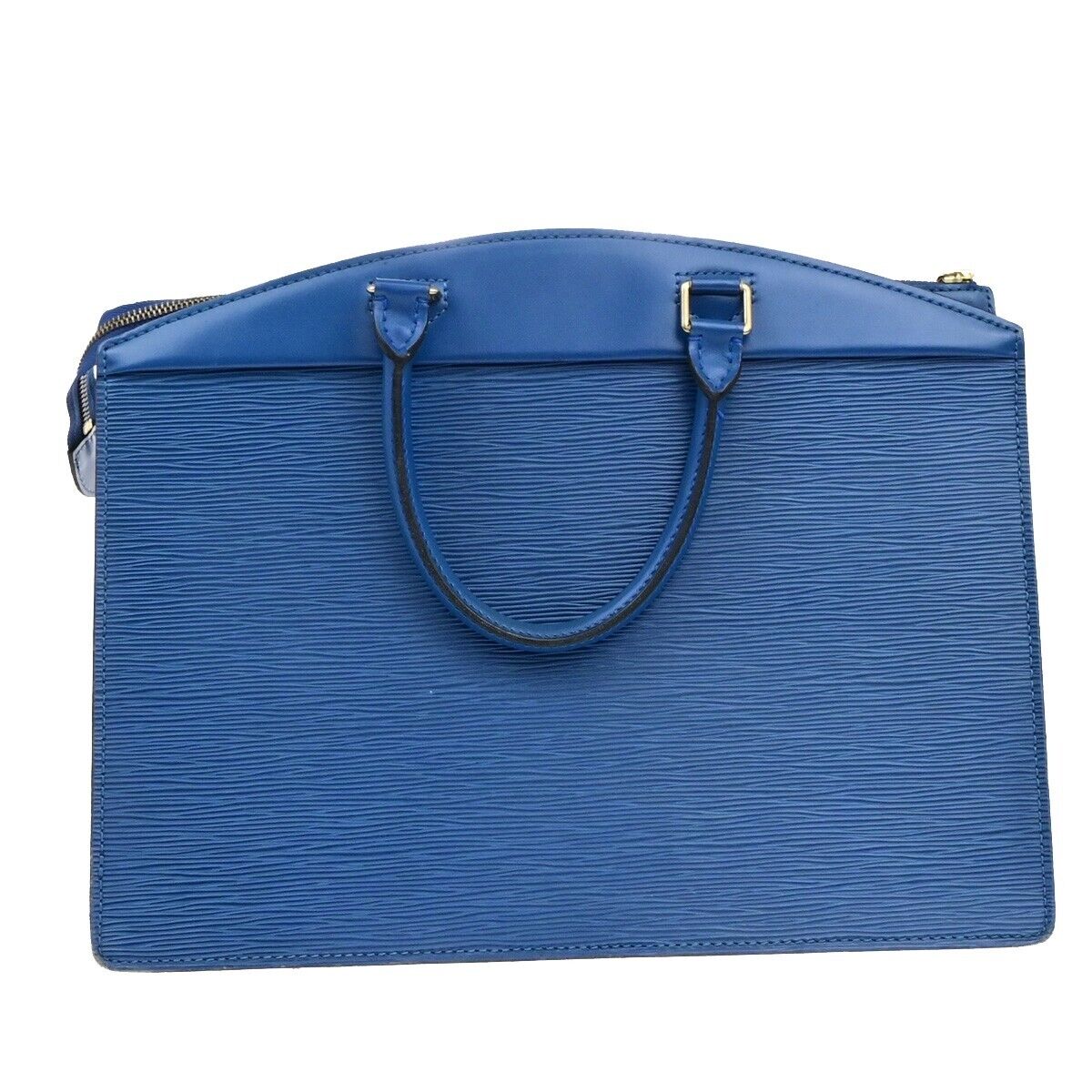 LOUIS VUITTON LV Logo Riviera Hand Bag Epi Leather Blue France M48185 64EA211