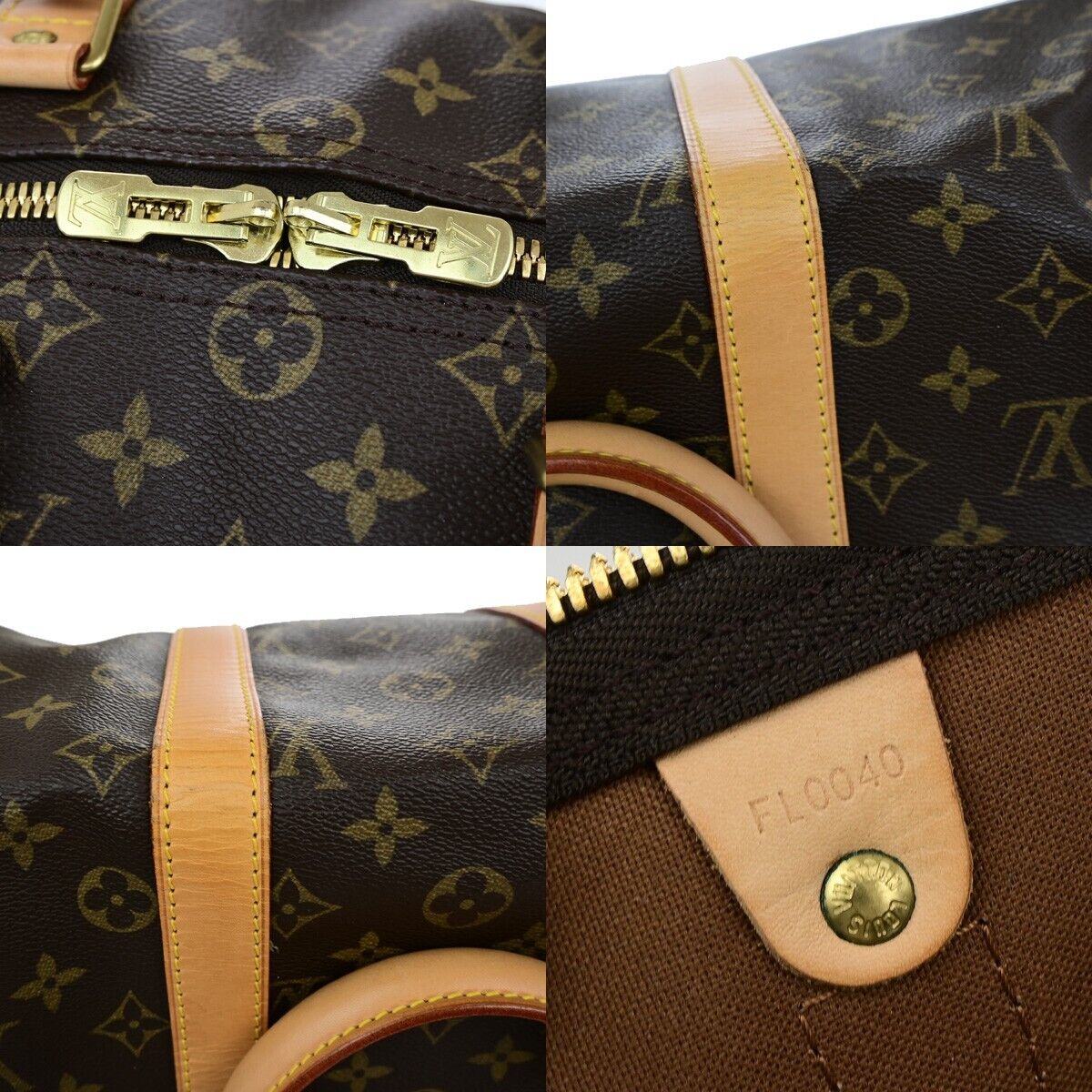 LOUIS VUITTON Keepall 45 Travel Hand Bag Monogram Leather Brown M41428 46EE013