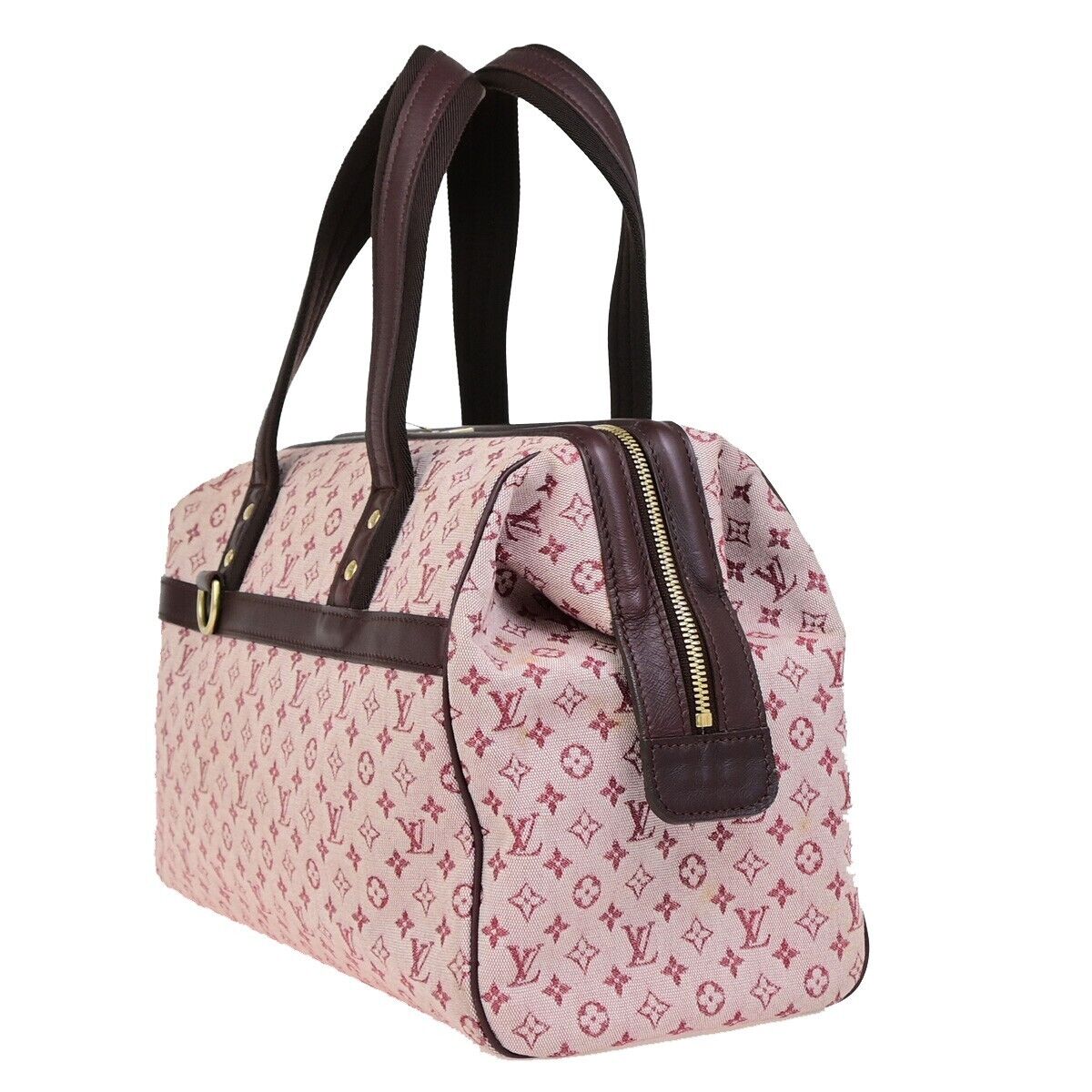 LOUIS VUITTON Logo Josephine GM Hand Bag Monogram Mini Canvas Red M92213 83EC887