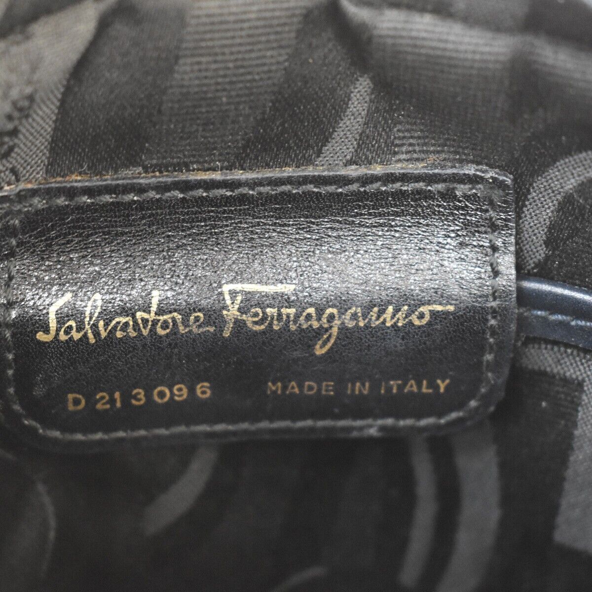SALVATORE FERRAGAMO Vara Crossbody Mini Shoulder Bag Leather Blue Gold 66YC241