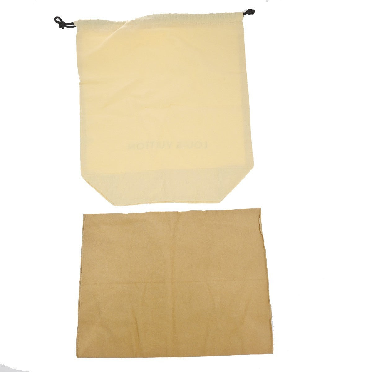 LOUIS VUITTON Logo 10 Set Dust Bag Drawstring Canvas Cotton Beige Brown 09KC802