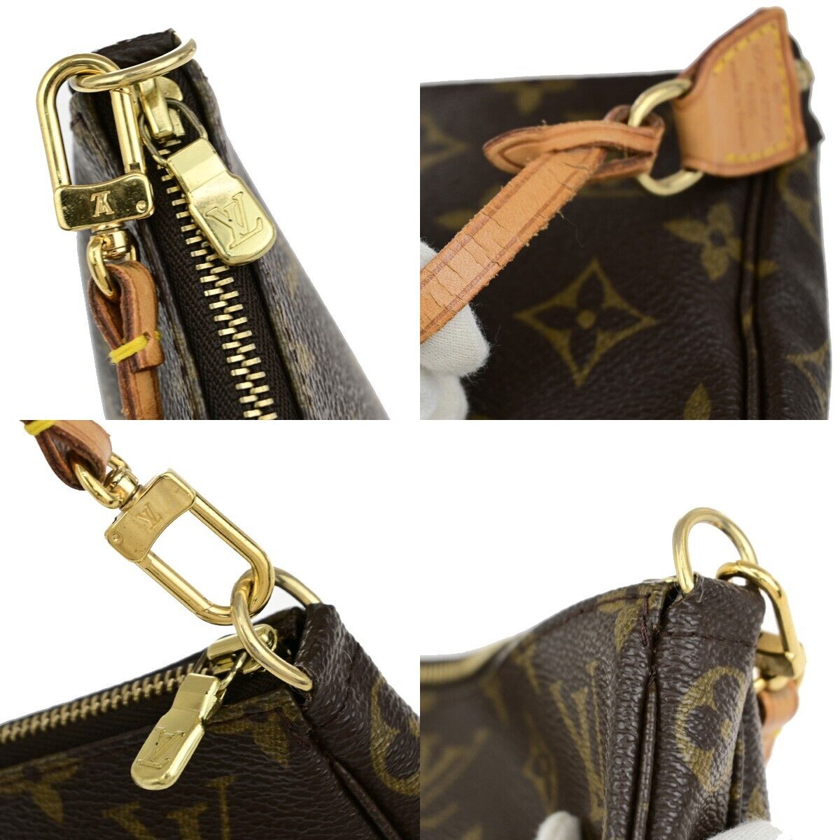 LOUIS VUITTON Pochette Accessoires Hand Bag Monogram Leather BN M51980 82ED022