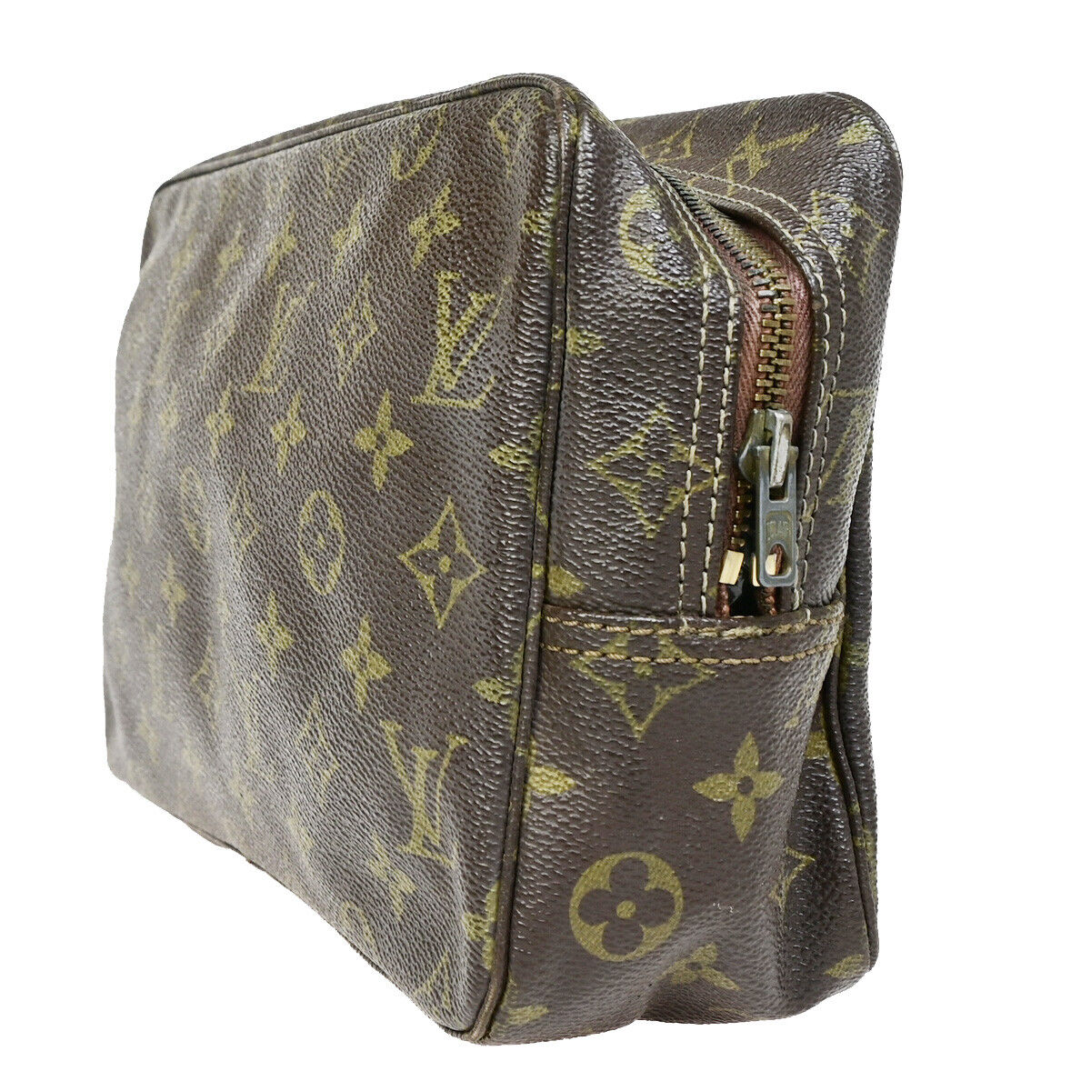LOUIS VUITTON Trousse Toilette 28 Clutch Hand Bag Monogram Brown M47522 69YE797