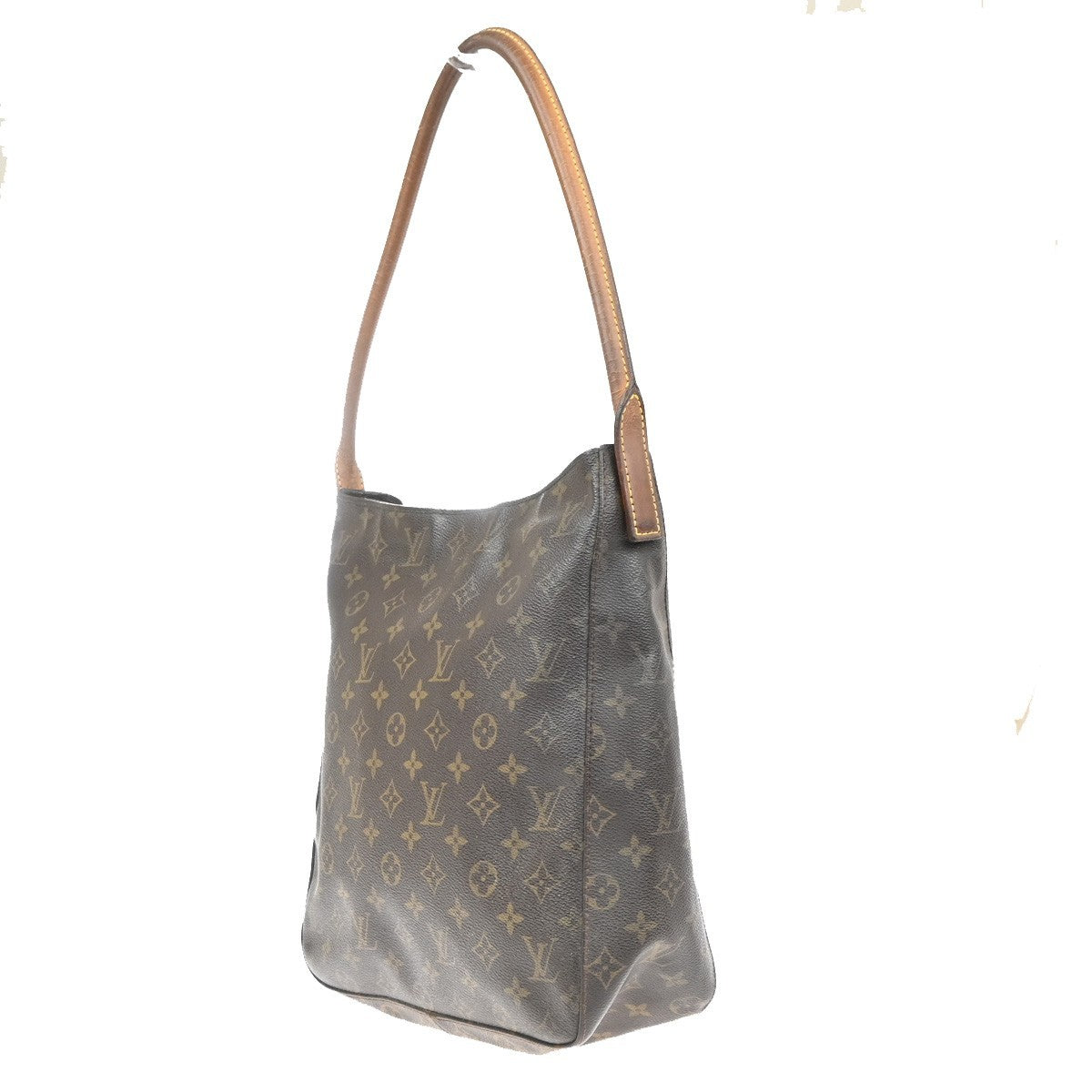 LOUIS VUITTON Looping GM Shoulder Bag Monogram Leather Brown USA M51145 35MA613
