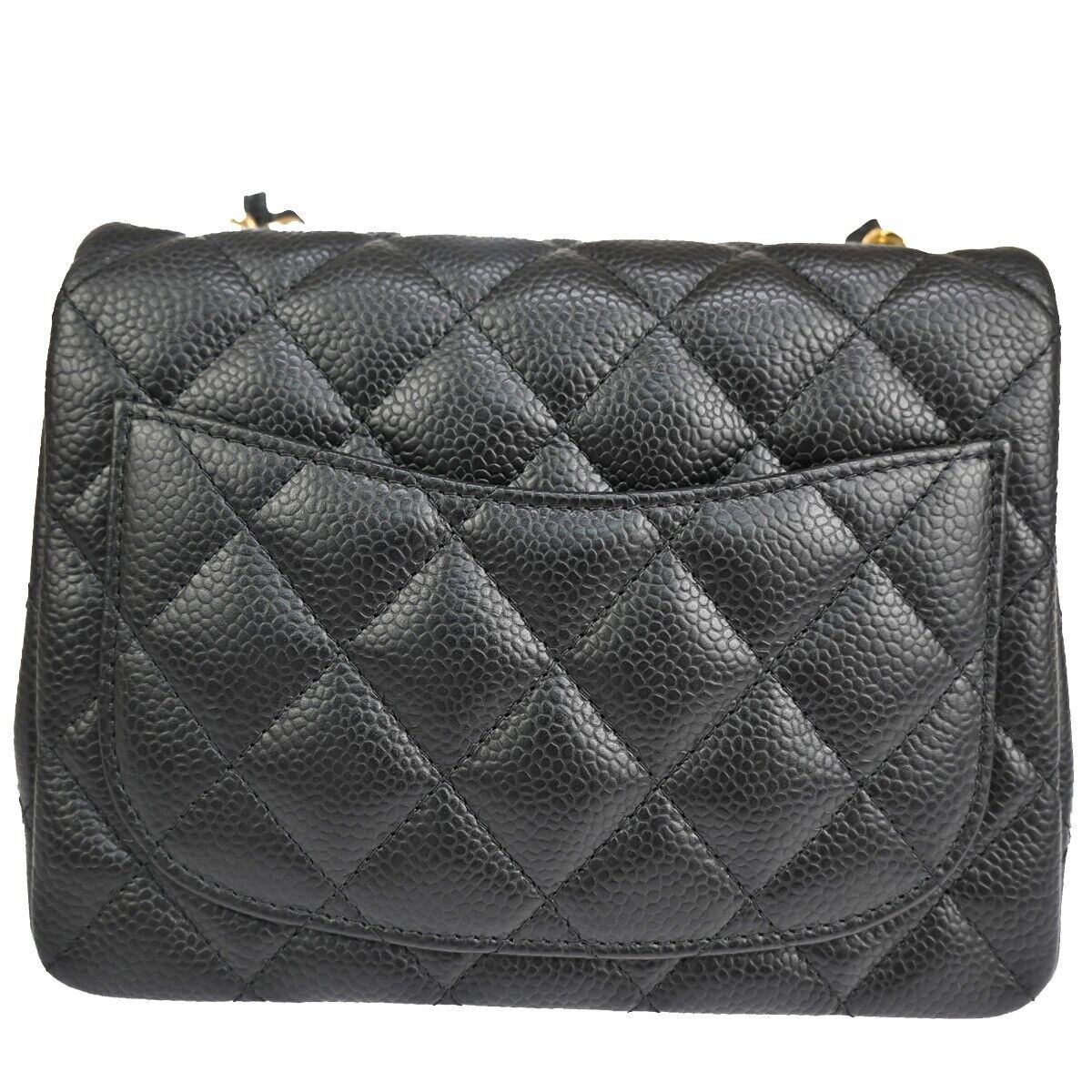 CHANEL CC Mini Matelasse Chain Shoulder Bag Caviar Skin Leather BK GHW 6083LC313