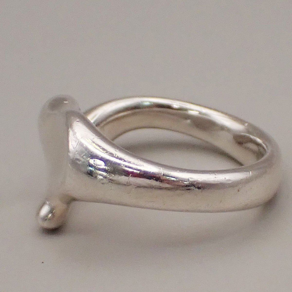 Tiffany & Co. Logo Full Heart Ring US #6.5 Silver 925 Elsa Peretti 08YH739