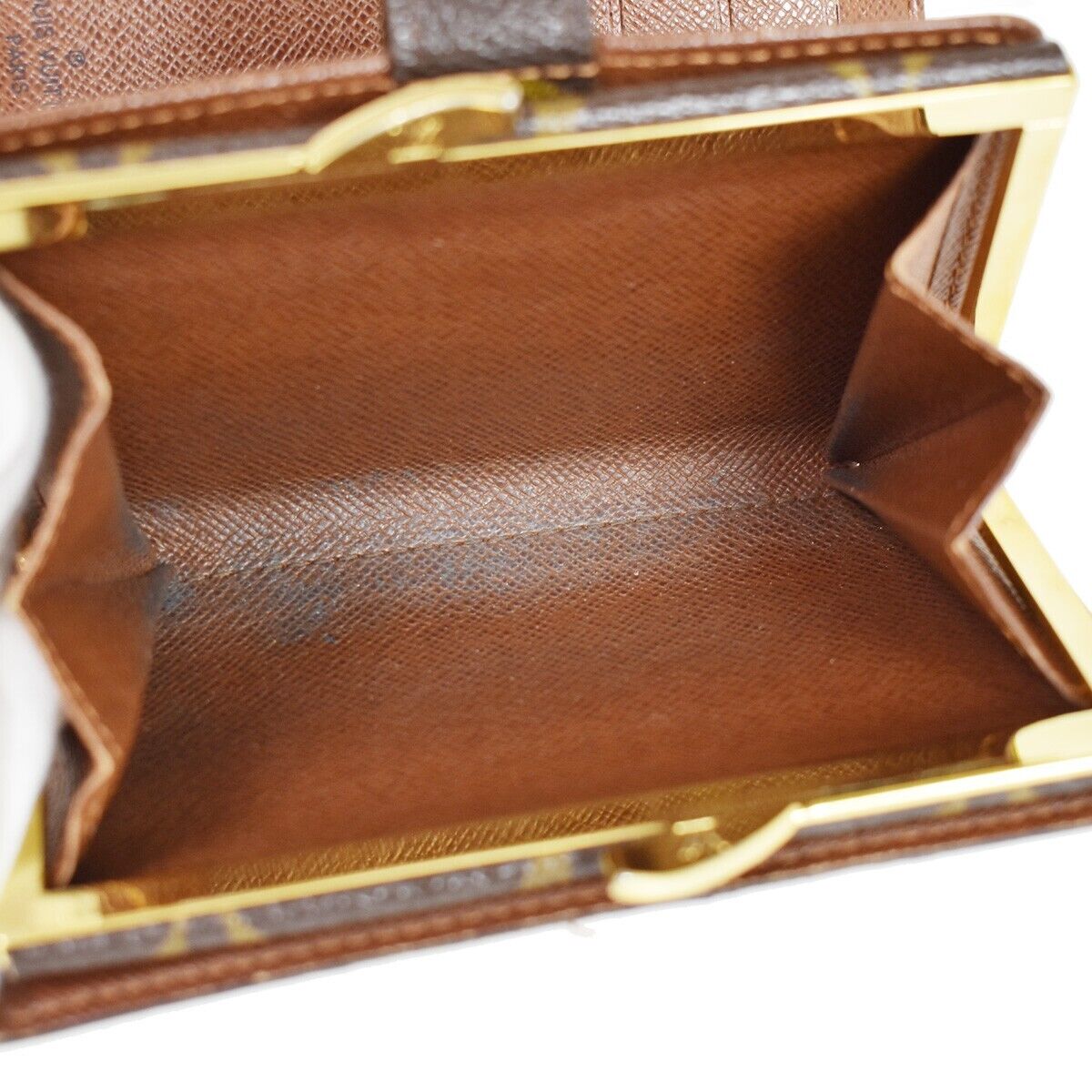 LOUIS VUITTON 2 Set Bifold Wallet Purse Monogram Leather Brown 60GA568