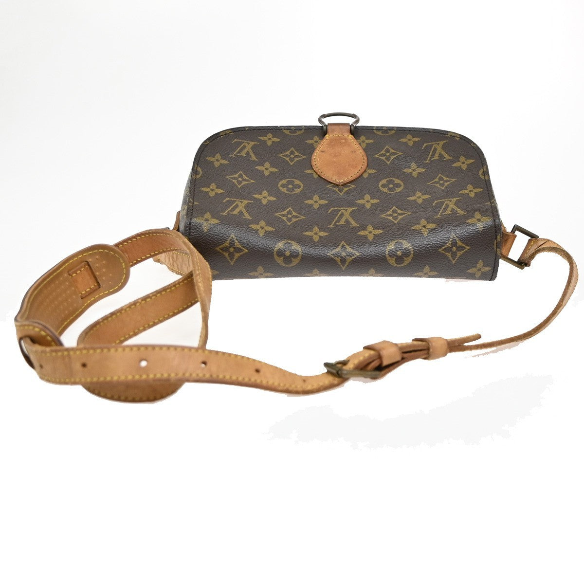 LOUIS VUITTON Saint Cloud GM Shoulder Bag Monogram Leather Brown M51242 36ZA258