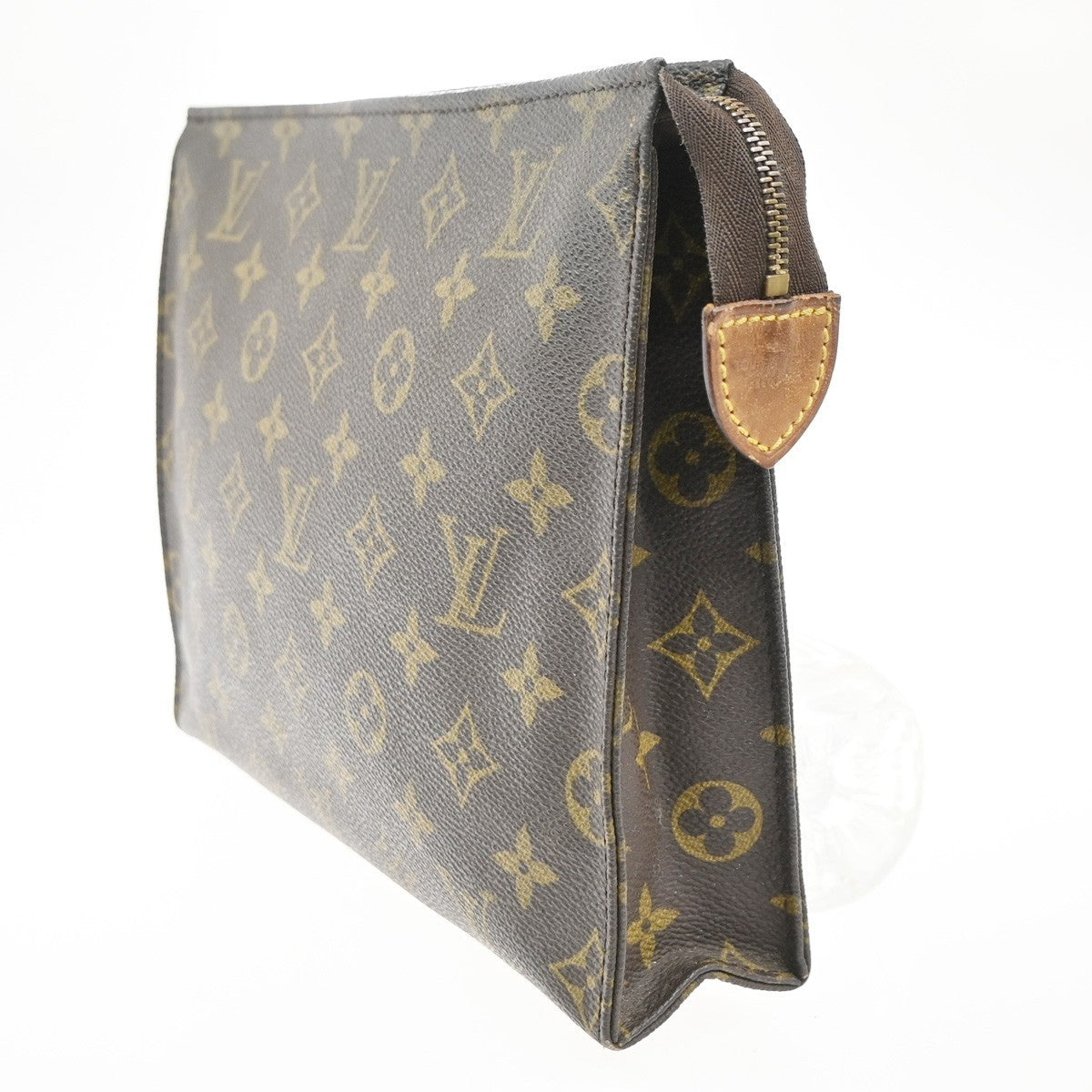 LOUIS VUITTON Poche Toilette 26 Clutch Pouch Bag Monogram Leather M47542 01MA322