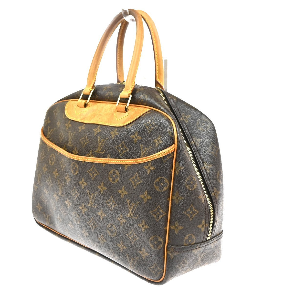 LOUIS VUITTON LV Logo Deauville Hand Bag Monogram Leather Brown M47270 81TA584