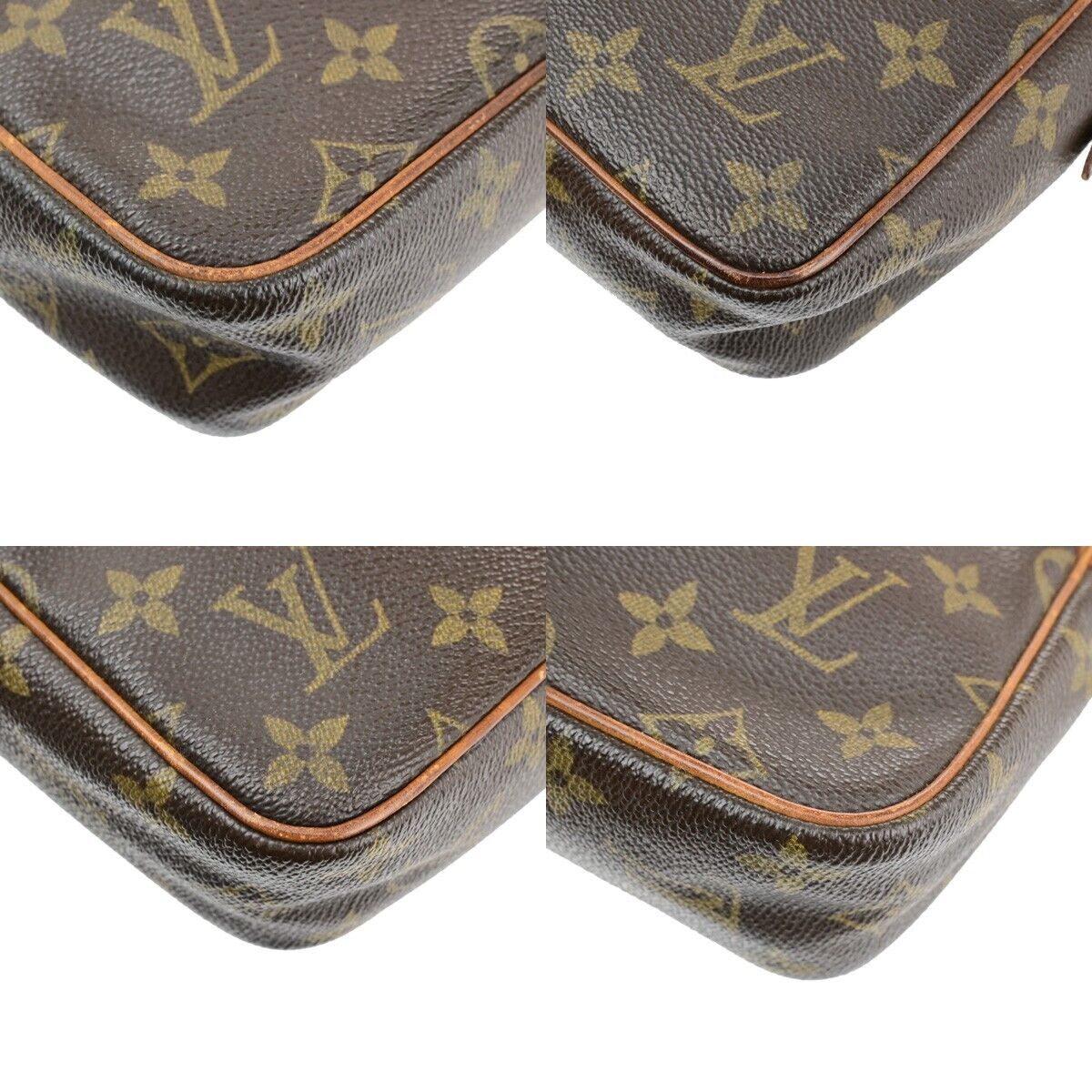 LOUIS VUITTON Compiegne 23 Clutch Hand Bag Monogram Leather Brown M51847 66ED106