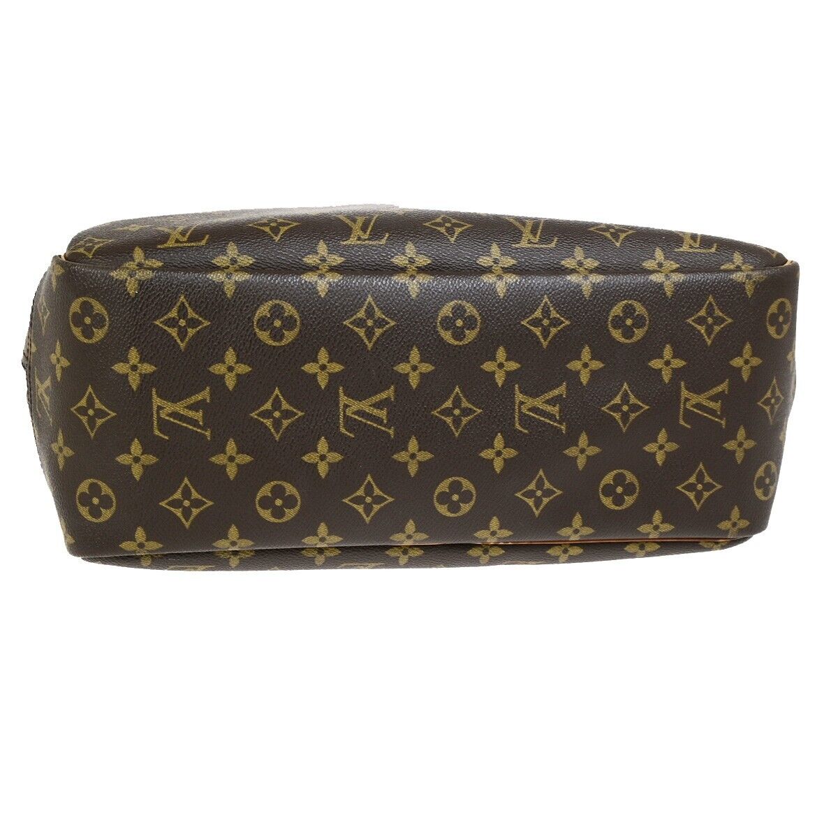 LOUIS VUITTON LV Logo Deauville Hand Bag Monogram Leather Brown M47270 34FB199