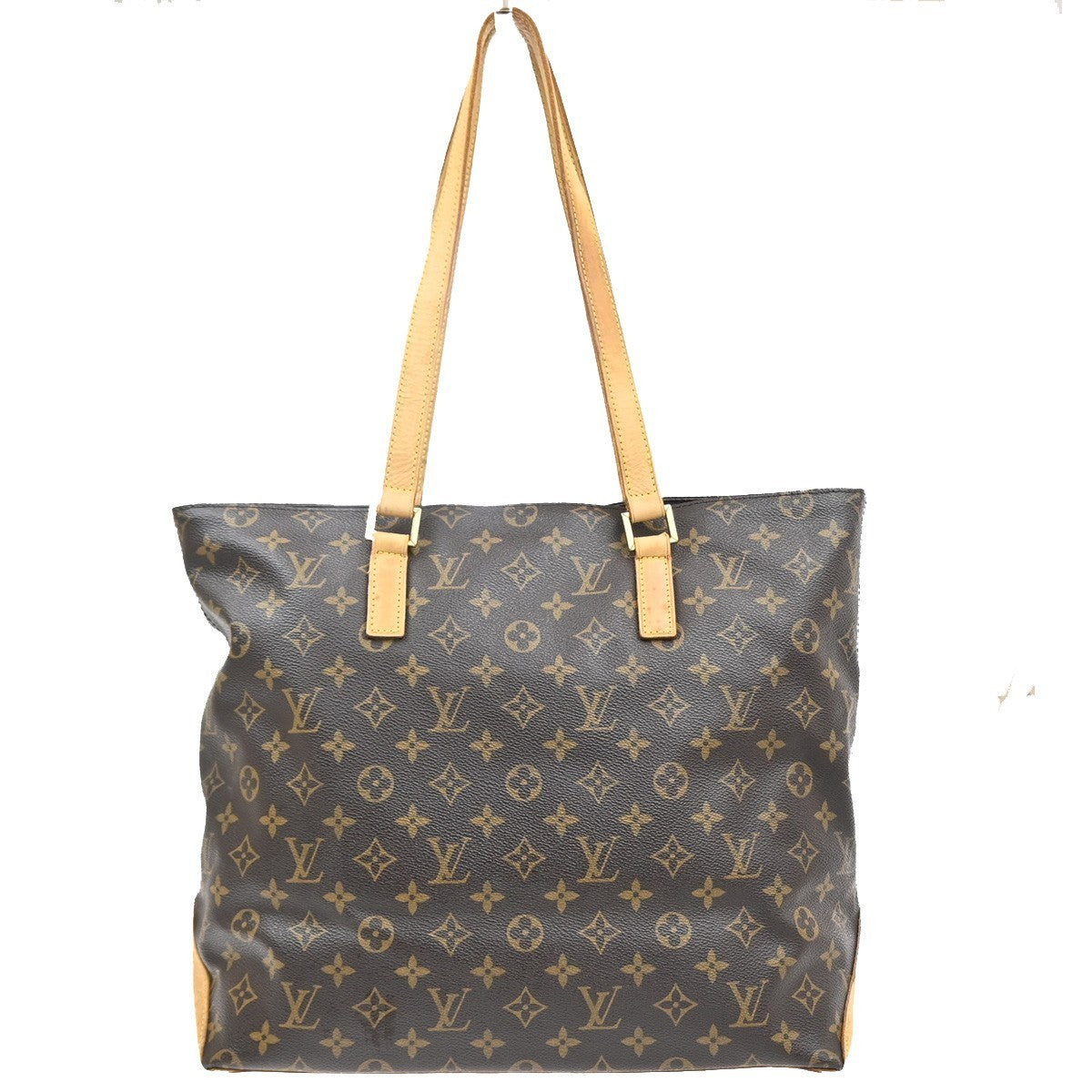 LOUIS VUITTON Cabas Mezzo Shoulder Bag Monogram Leather Brown M51151 77PA001