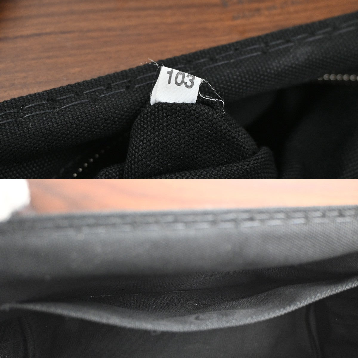 PRADA Milano Logo CANAPA 2Way Tote Hand Bag Canvas Wood Black Italy 50RL769