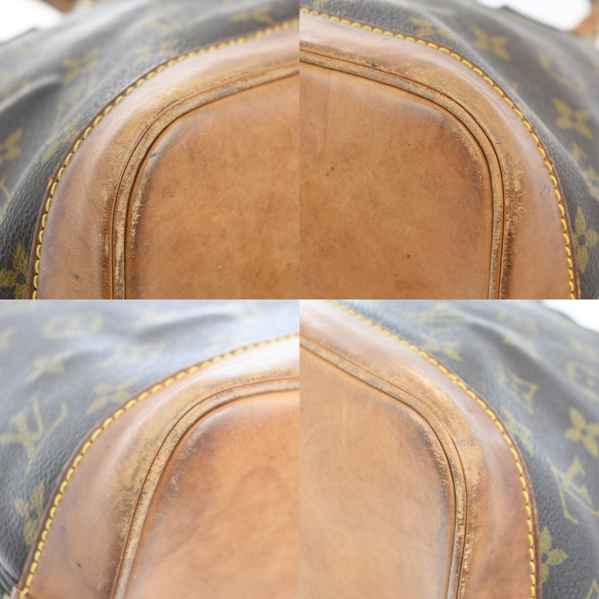 LOUIS VUITTON LV Logo Alma Hand Bag Monogram Leather Brown France M51130 35MA370