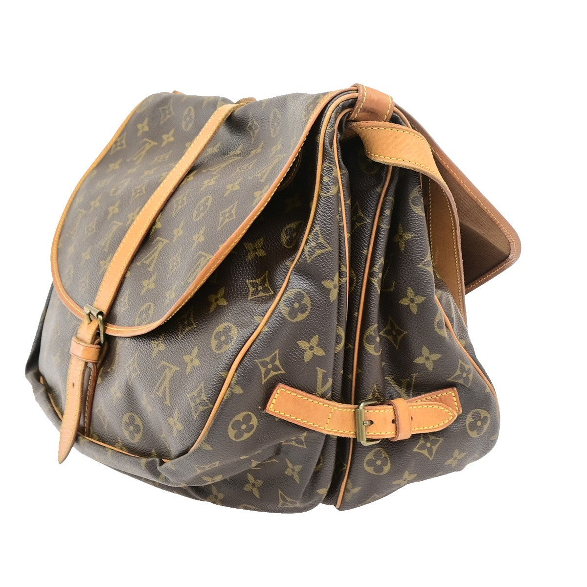 LOUIS VUITTON Saumur 35 Shoulder Bag Monogram Leather BN France M42254 84PA096
