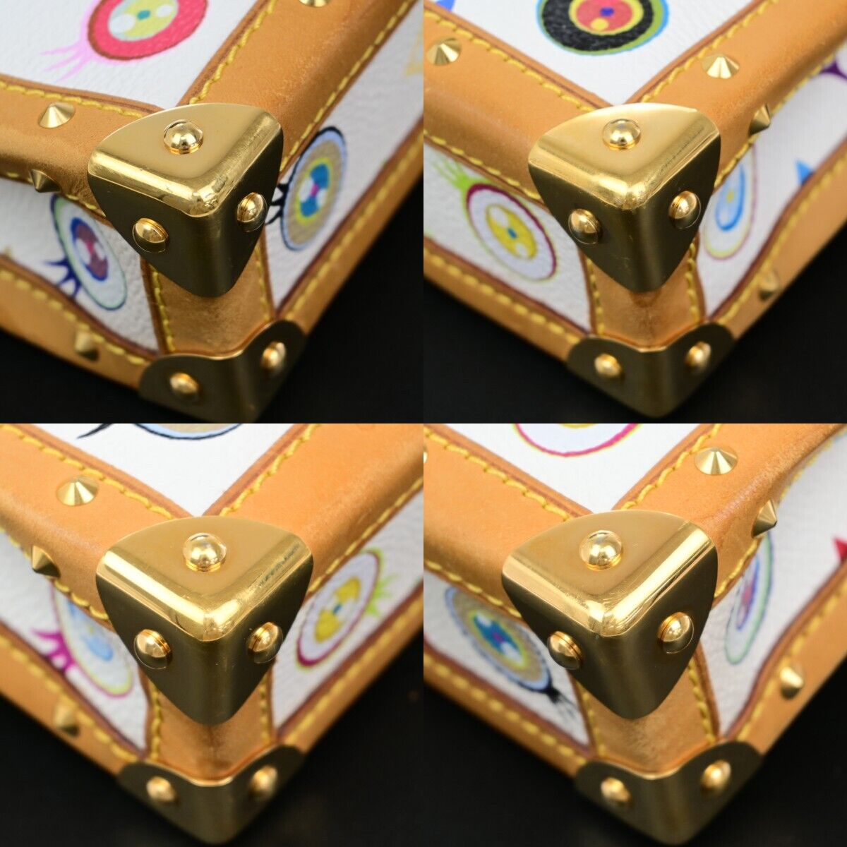 LOUIS VUITTON Eye Miss You Hand Bag Monogram Multi Color White M92055 307RF224