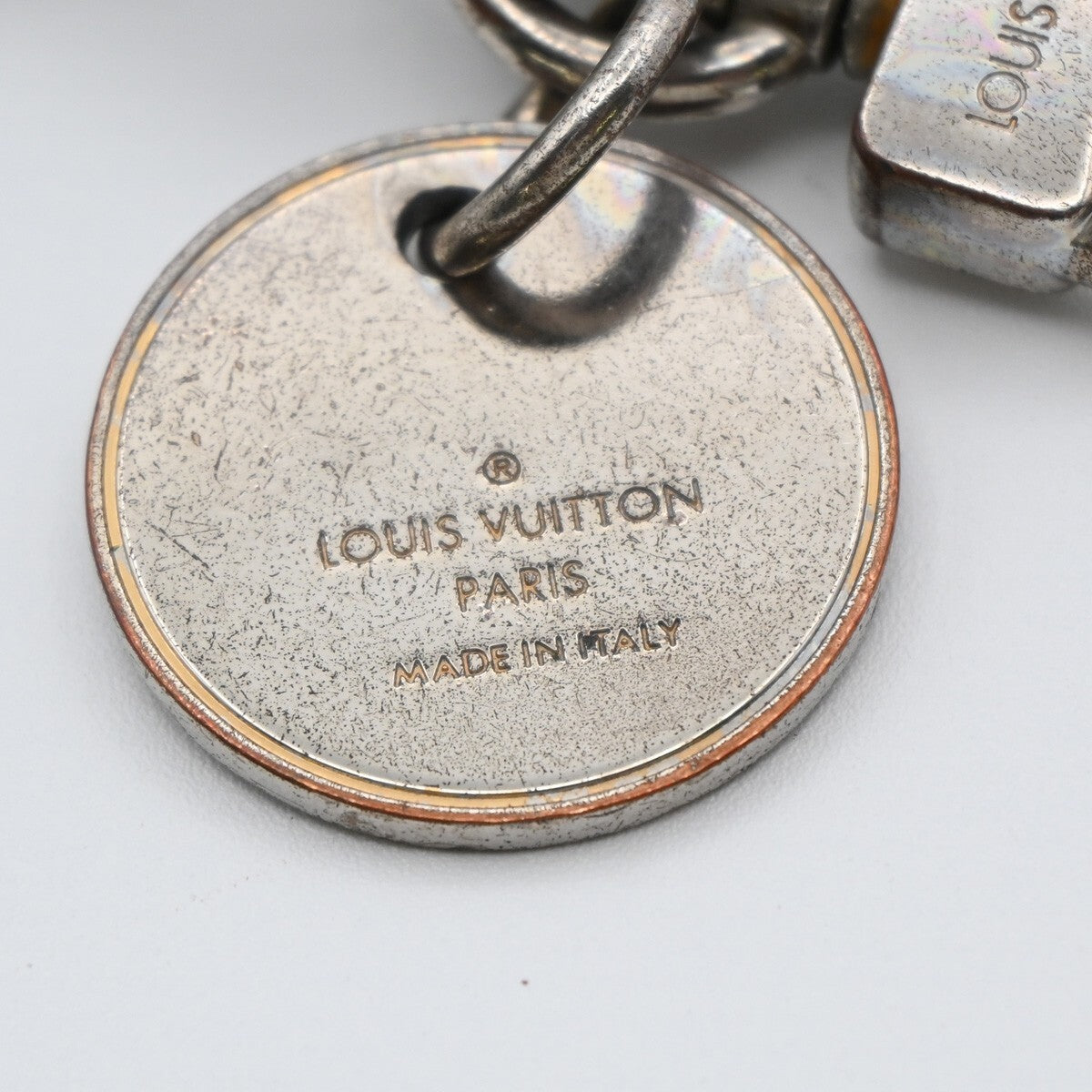 LOUIS VUITTON Christopher Nemes Key Ring Holder Bag Charm Silver MP1622 66EE320