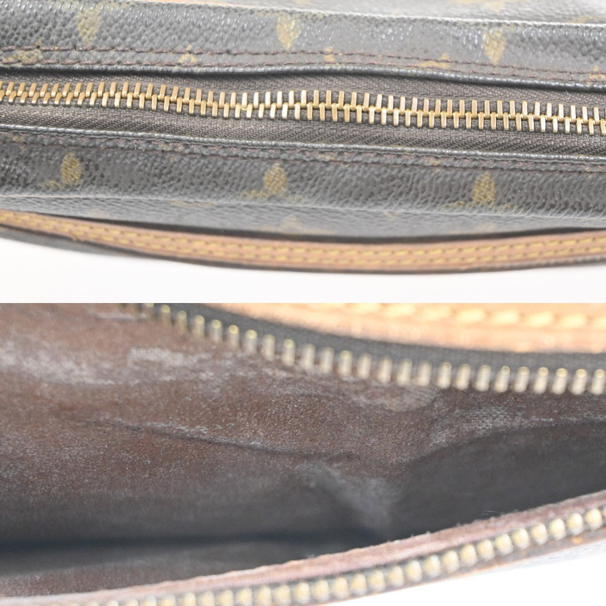 LOUIS VUITTON Marly Dragonne GM Clutch Hand Bag Monogram Brown M51825 66KC722