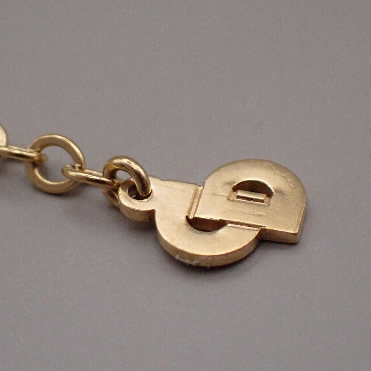 CHRISTIAN DIOR CD Logo Pendant Necklace Charm Gold Silver 02YG839
