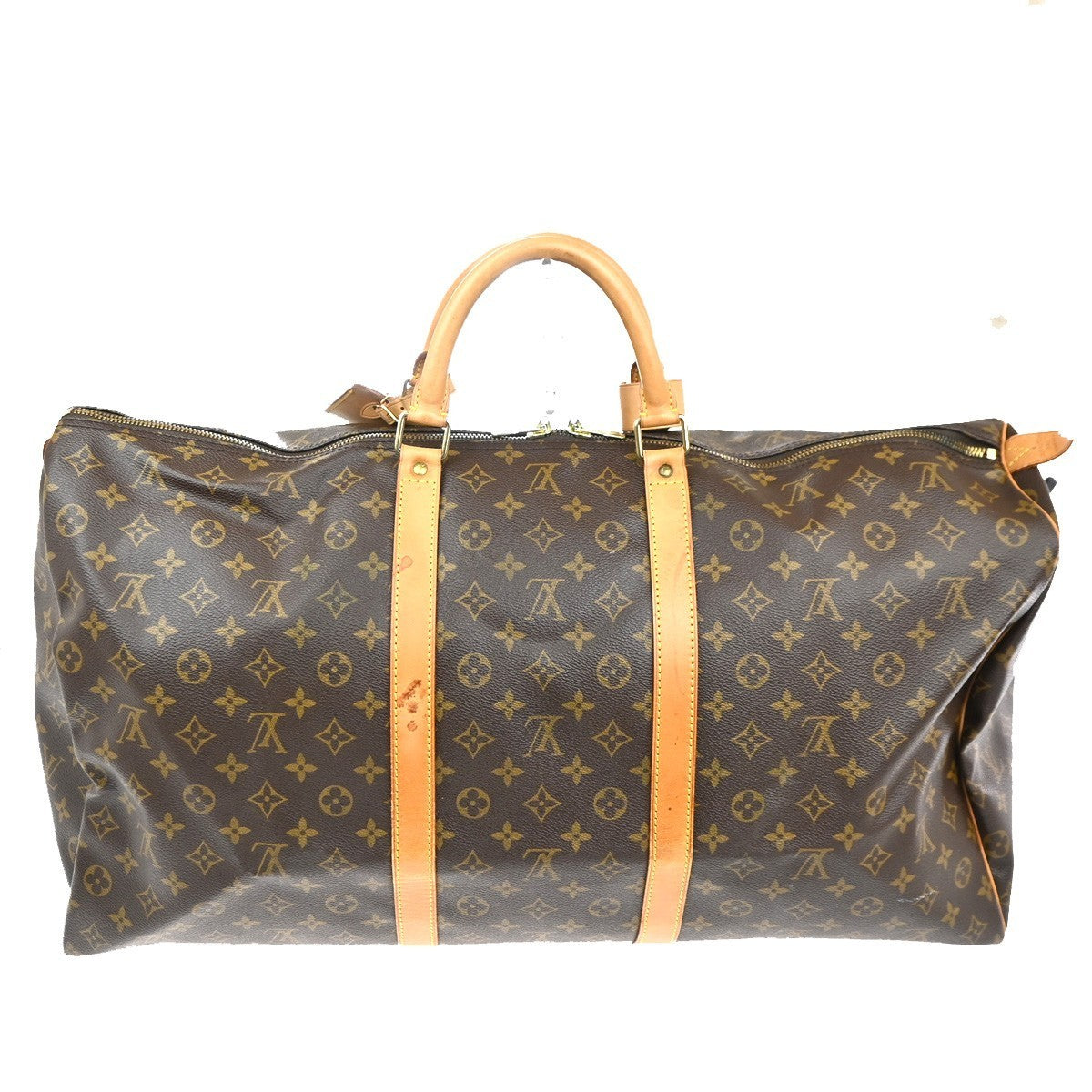 LOUIS VUITTON Keepall 60 Travel Hand Bag Monogram Leather Brown M41422 16TA482