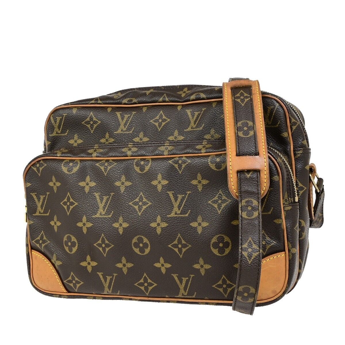 LOUIS VUITTON Nile Crossbody Shoulder Bag Monogram Leather Brown M45244 84FB270