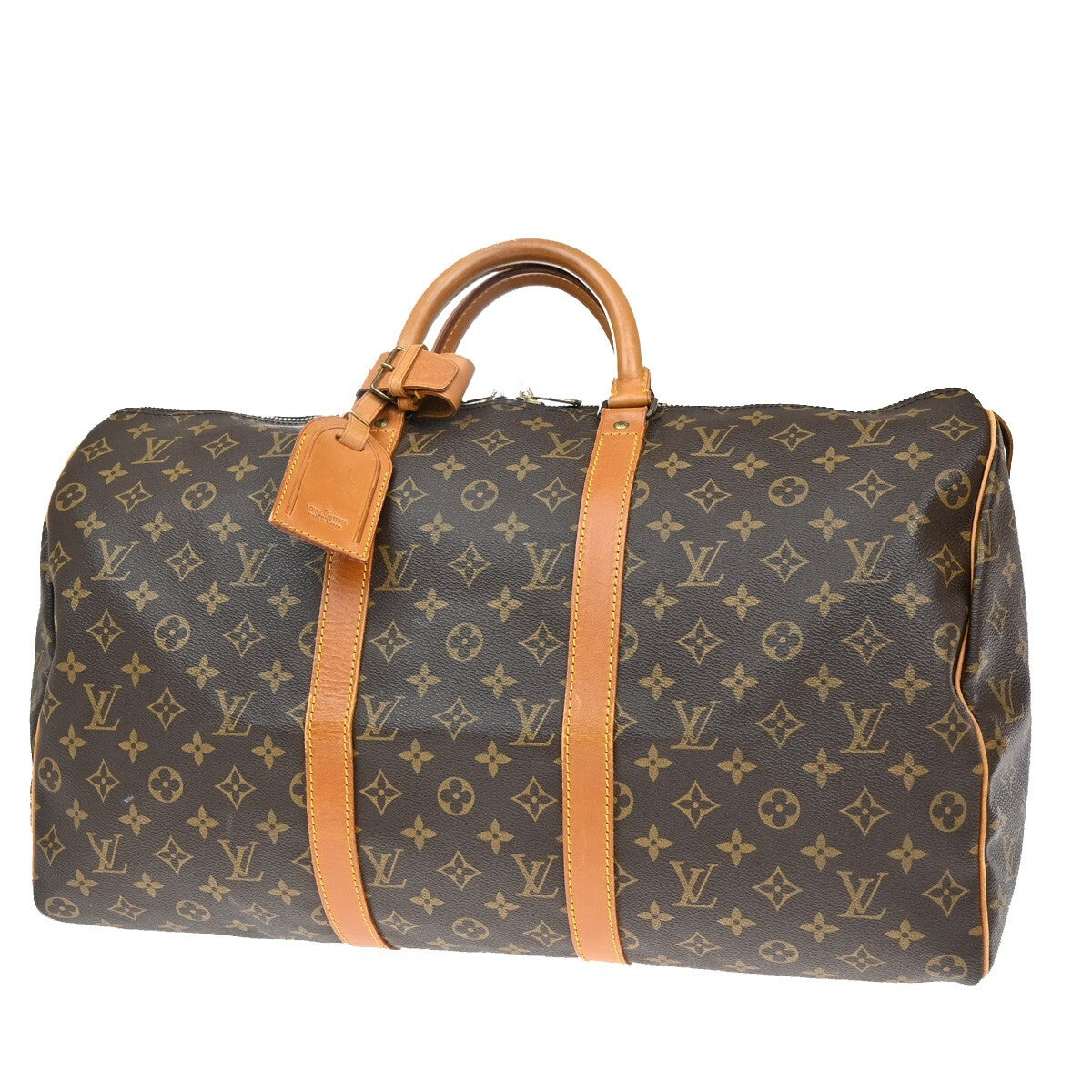 LOUIS VUITTON Keepall 50 Travel Hand Bag Monogram Leather Brown M41426 14EE273