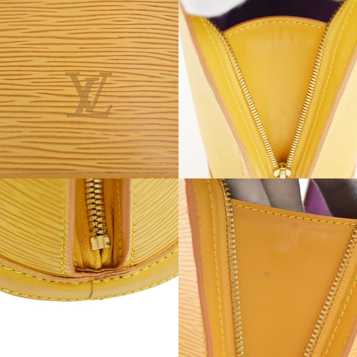 LOUIS VUITTON LV Lussac Shoulder Bag Epi Leather Yellow France M52289 89EE611