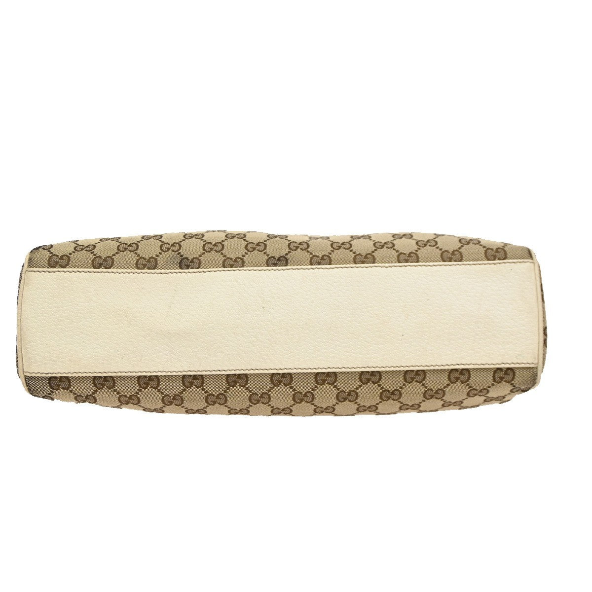 GUCCI GG Pattern Charmy Handbag Canvas Leather Beige GHW Italy 86DA225