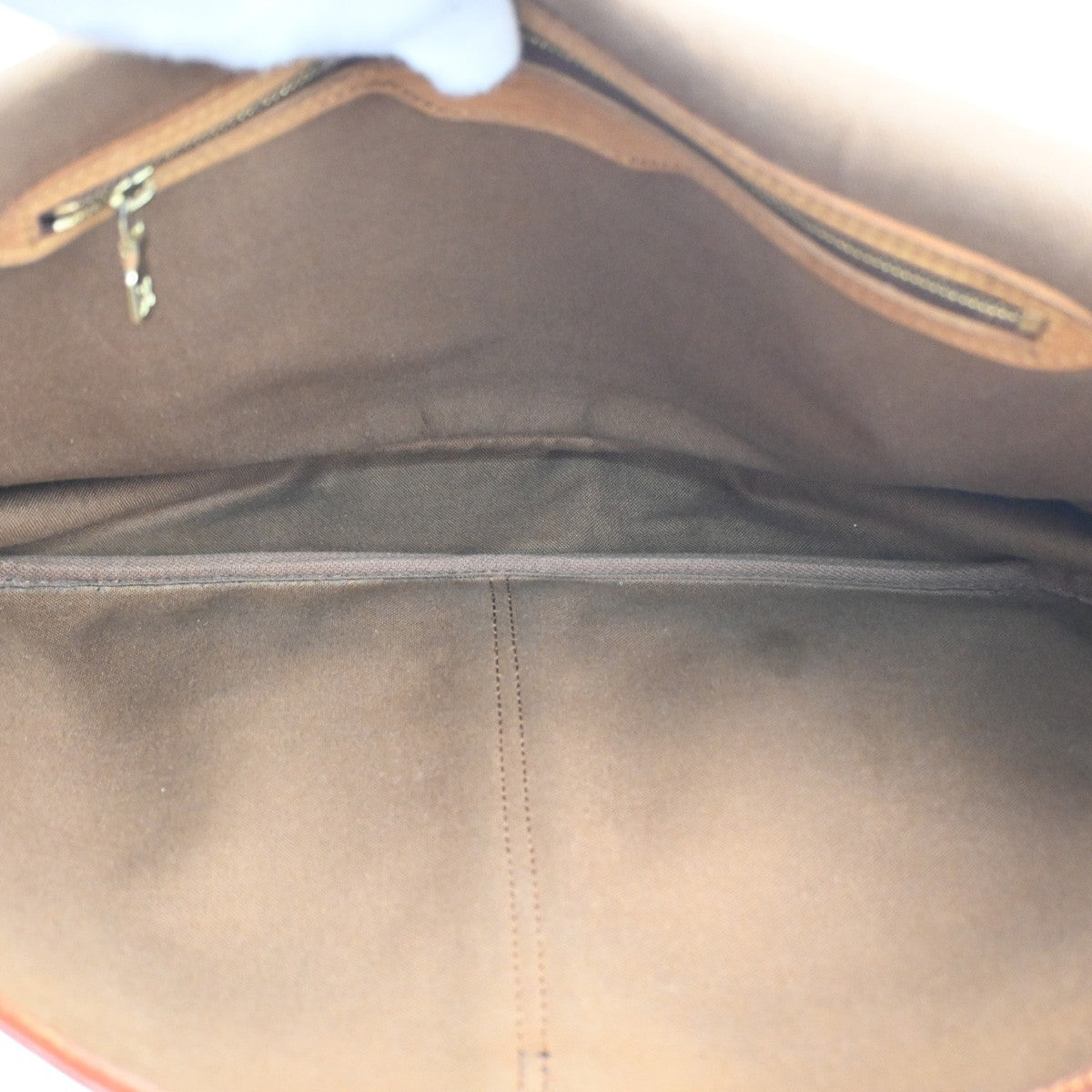 LOUIS VUITTON Gibeciere MM Shoulder Bag Monogram Leather Brown M42247 66SA102