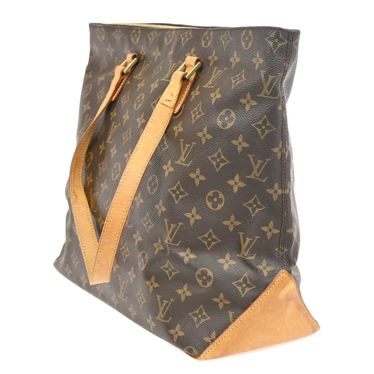 LOUIS VUITTON Cabas Mezzo Shoulder Bag Monogram Leather Brown M51151 85KC897