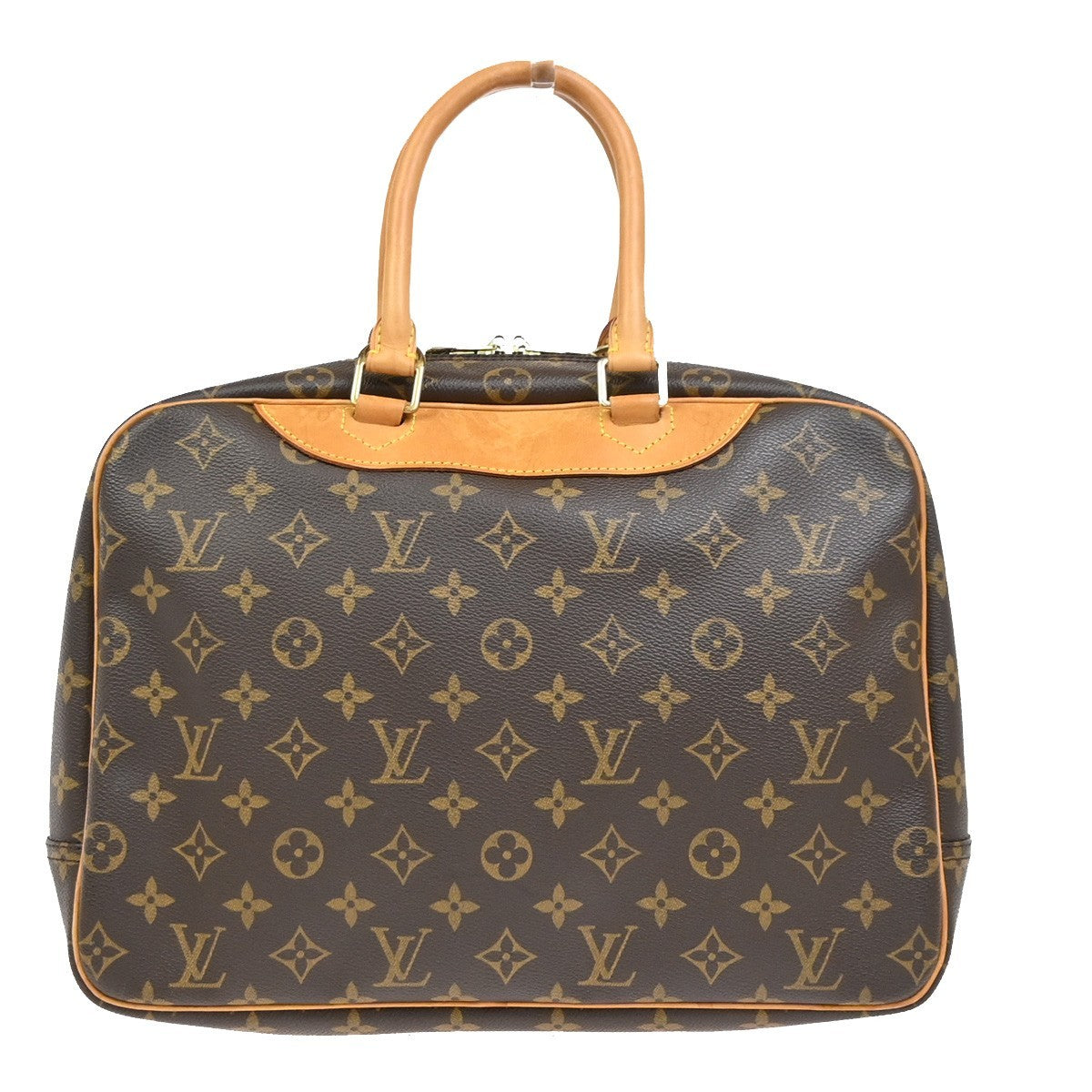 LOUIS VUITTON LV Logo Deauville Hand Bag Monogram Leather Brown M47270 16CA812