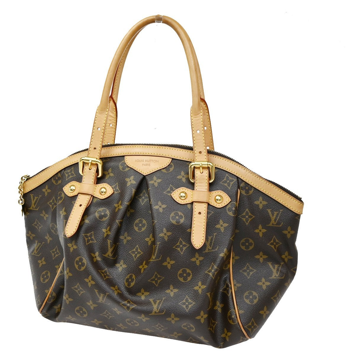 LOUIS VUITTON LV Tivoli GM Shoulder Bag Monogram Leather Brown M40144 57CA616
