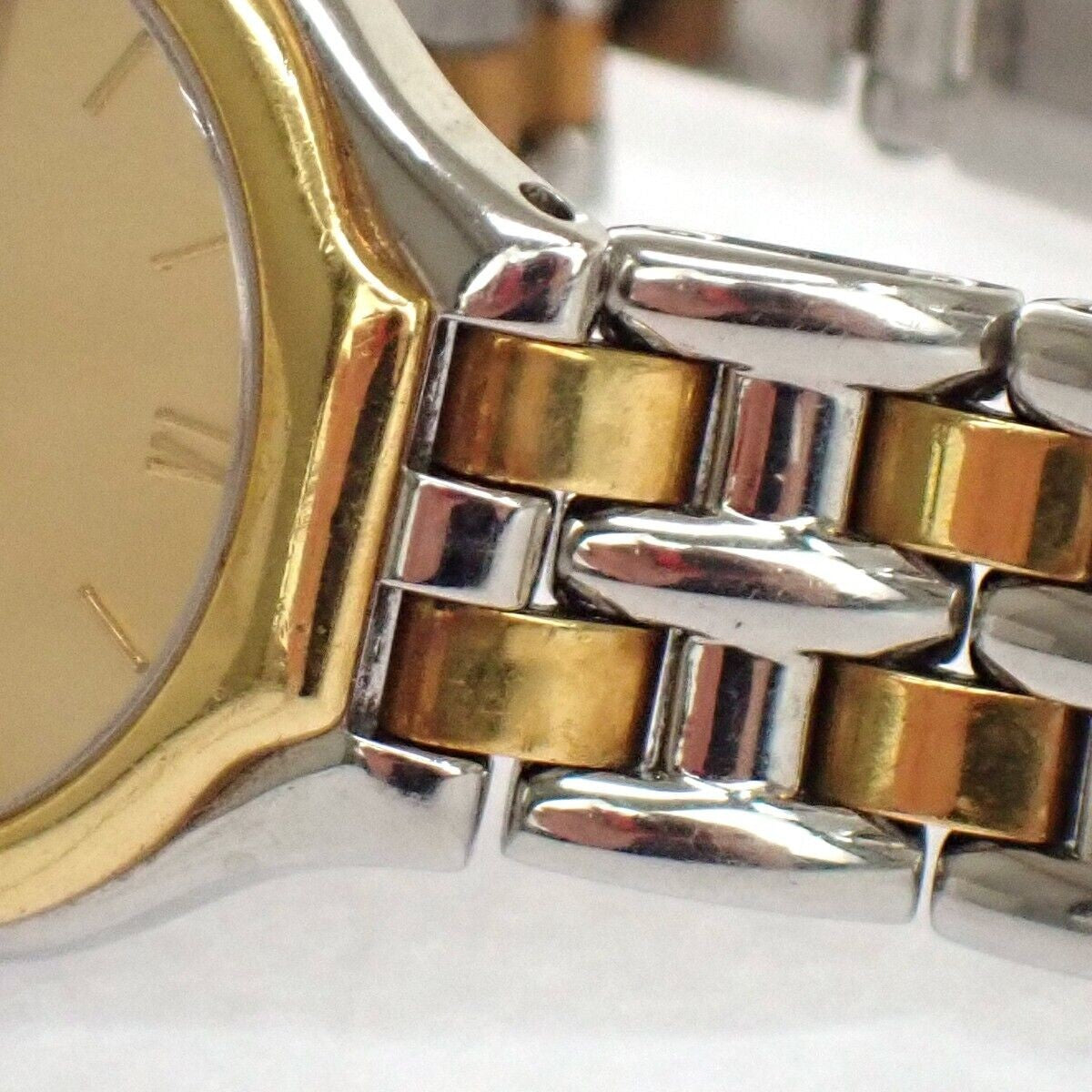 OMEGA DE VILLE SYMBO﻿L Quartz Wrist Watch 23mm SS Yellow Gold 4260.13.00...