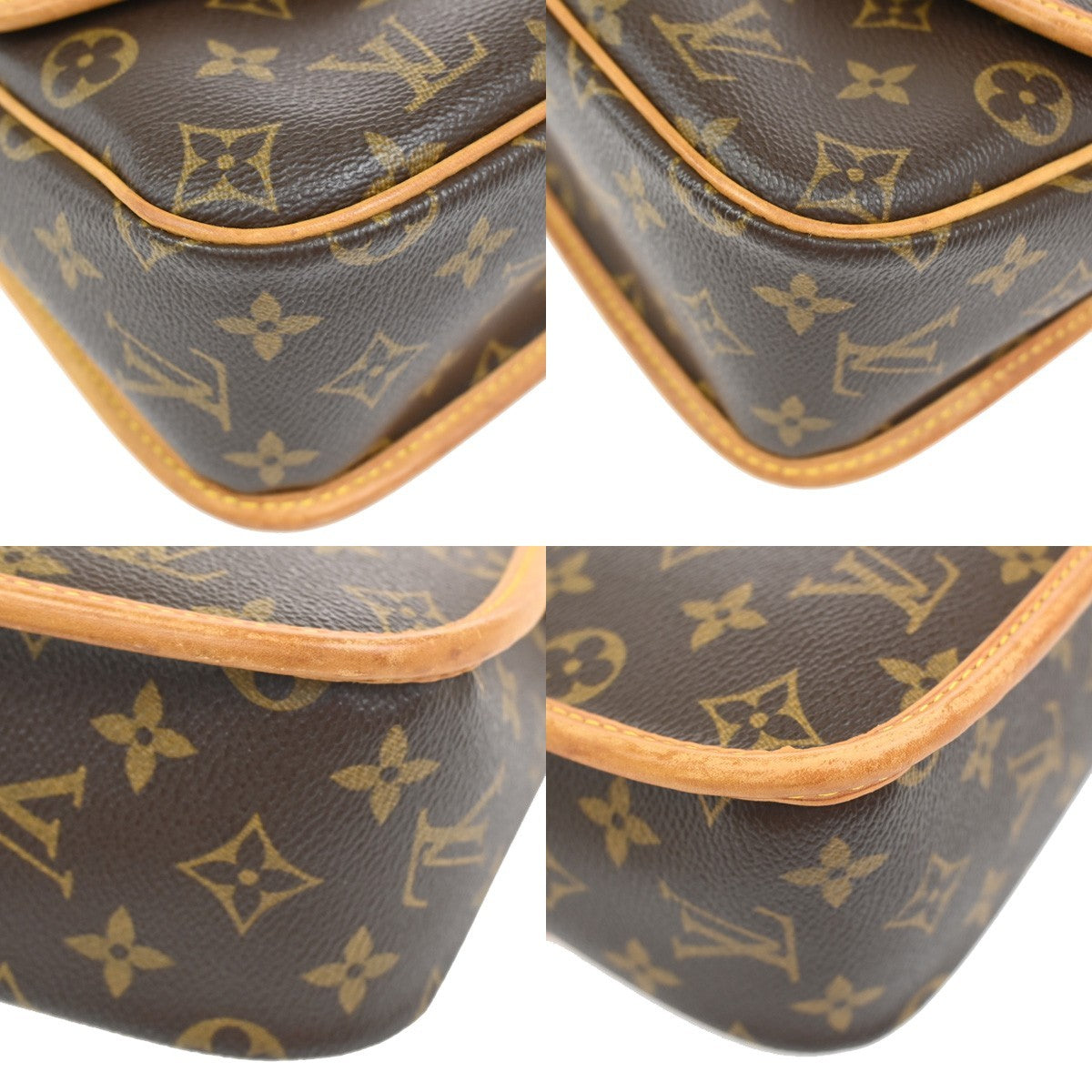 LOUIS VUITTON Sologne Shoulder Bag Monogram Leather Brown France M42250 93YJ062