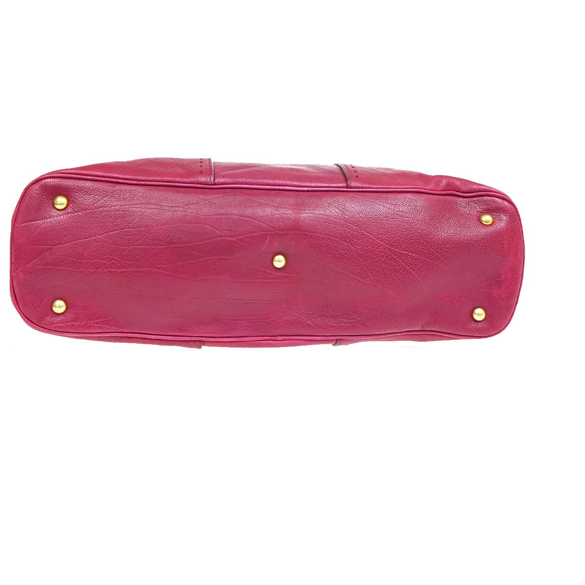YVES SAINT LAURENT Logo Muse Shoulder Bag Leather Pink GHW Italy 33YH641