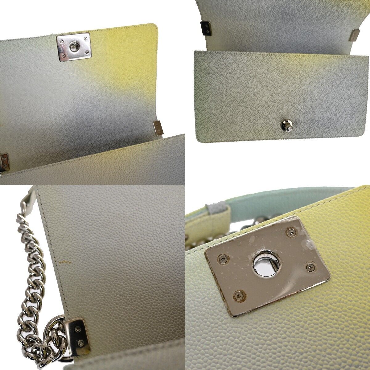 CHANEL Boy CC Logo Unicorn Multi Chain Shoulder Bag Caviar Skin Leather 937RJ414